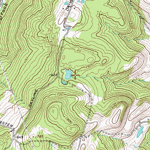 Topographic Map of Amity Pond Natural Area, VT