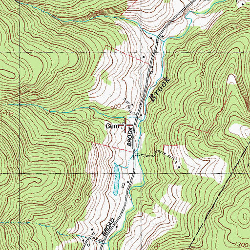Topographic Map of Broad Brook Cemetery, VT