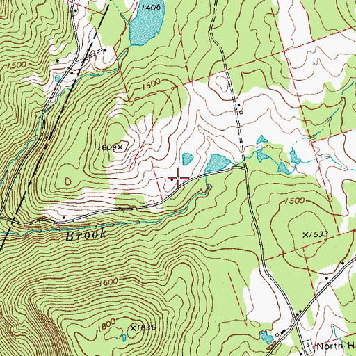 Topographic Map of North Hollow School, VT