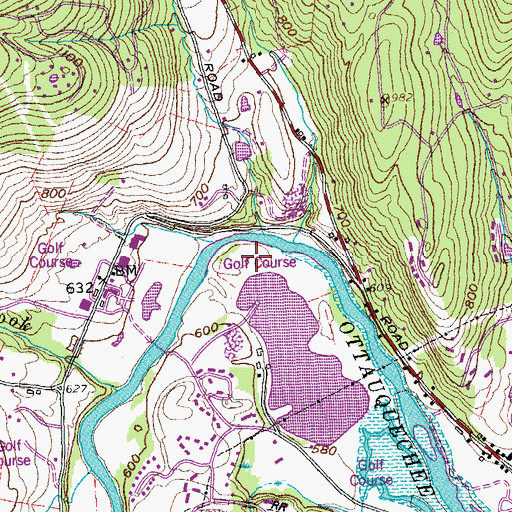 Topographic Map of Que-Chee Club, VT