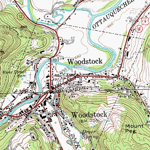 Topographic Map of Tribou Park, VT
