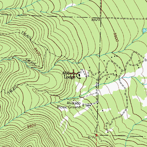 Topographic Map of Abbots Lodge, CO