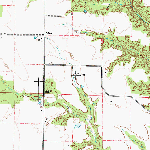 Topographic Map of Bubeck Cemetery, IL