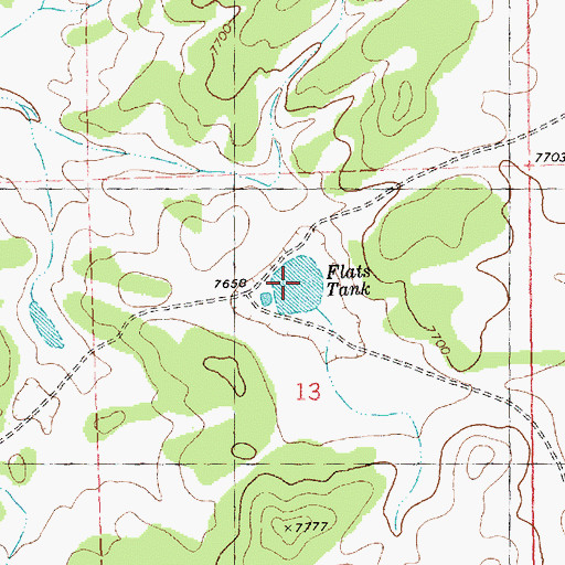 Topographic Map of Flats Tank, NM