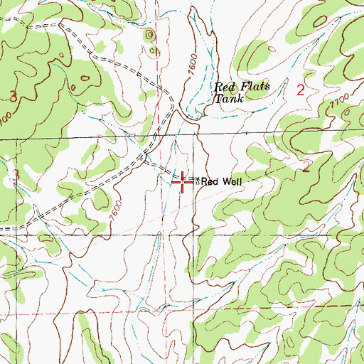 Topographic Map of Red Well, NM