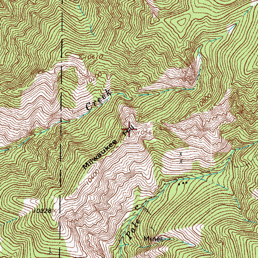 Topographic Map of Milwaukee Hill, CO