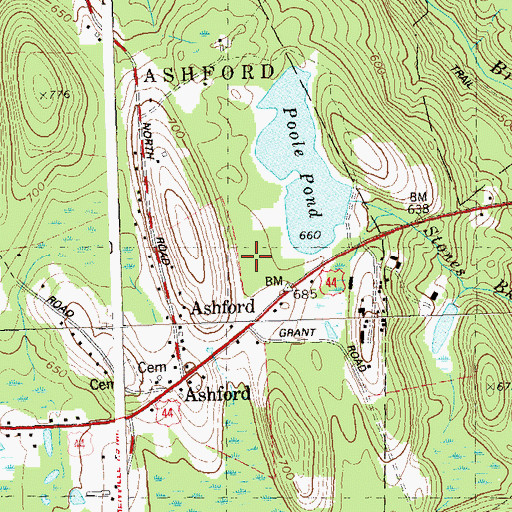 Topographic Map of Hole in the Wall Gang Paul Newman Camp, CT