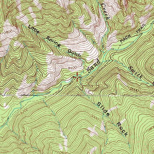 Topographic Map of Slide Rock Canyon, CO