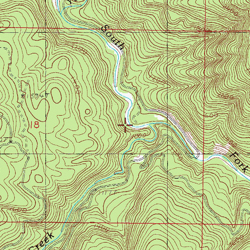 Topographic Map of Island Recreation Site, OR
