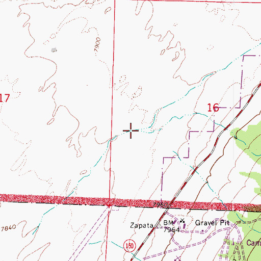Topographic Map of South Arrastre Creek, CO