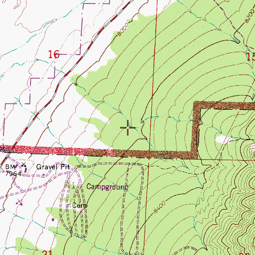 Topographic Map of North Arrastre Creek, CO