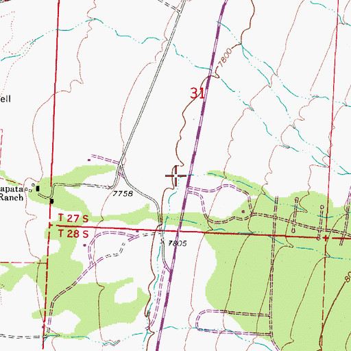 Topographic Map of North Zapata Creek, CO