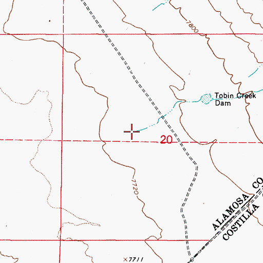 Topographic Map of Tobin Creek, CO