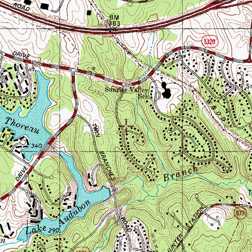 Topographic Map of Hunter Mill District, VA