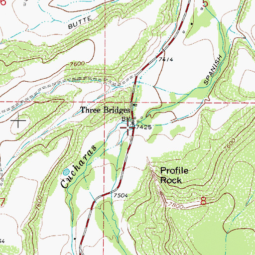 Topographic Map of Echo Creek, CO