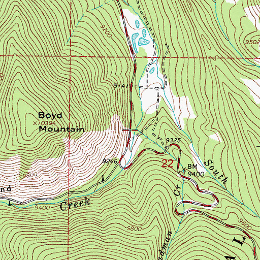 Topographic Map of Deadman Creek, CO