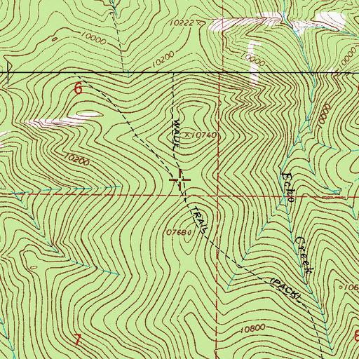 Topographic Map of Wade Trail, CO