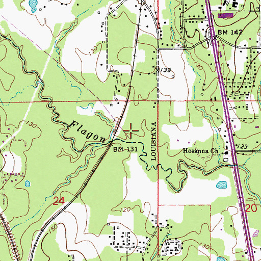 Topographic Map of Parish Governing Authority District A, LA