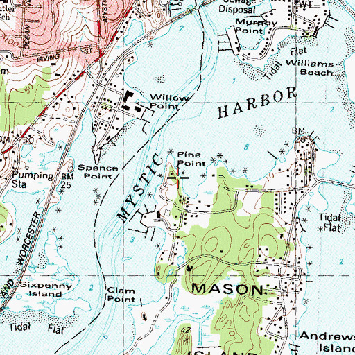Topographic Map of Pine Hill, CT