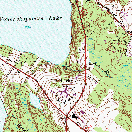 Topographic Map of Interlaken Estates, CT
