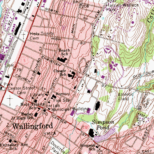 Topographic Map of Winter Sports Building, CT