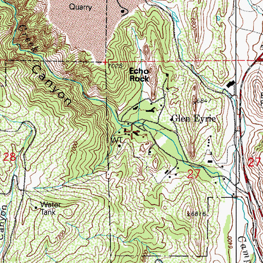 Topographic Map of Glen Eyrie, CO