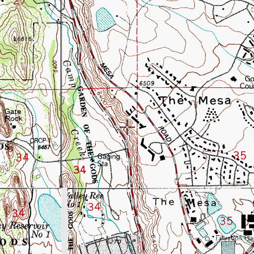 Topographic Map of Kissing Camels Country Club, CO