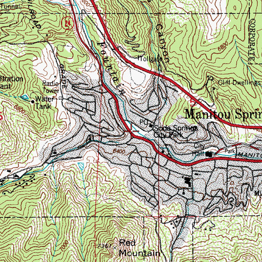 Topographic Map of Ruxton Creek, CO