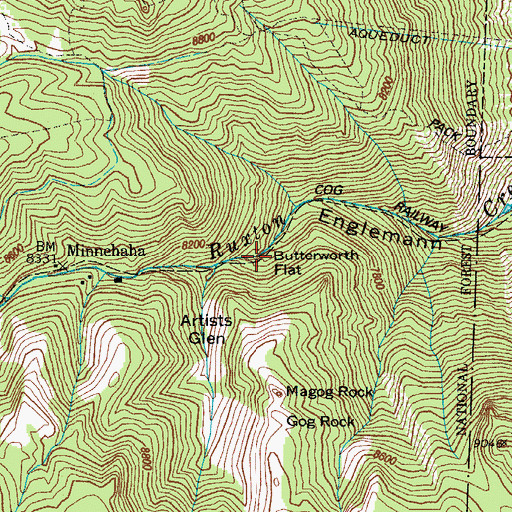 Topographic Map of Butterworth Flat, CO