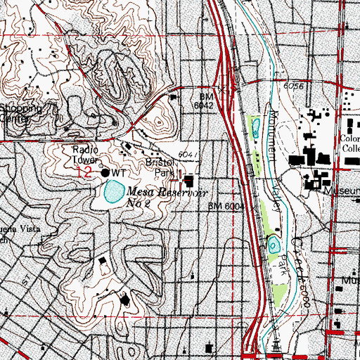 Topographic Map of Richard C Bristol Elementary School, CO