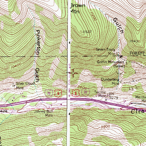 Topographic Map of Georgetown Division, CO