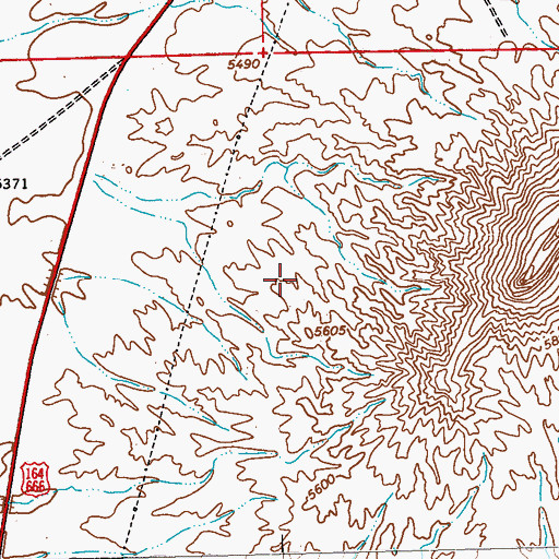 Topographic Map of Ute Mountain Division, CO