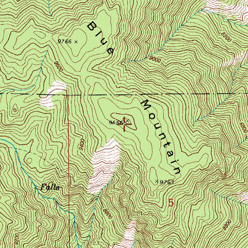 Topographic Map of Blue Mountain, CO