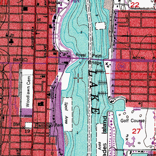 Topographic Map of West Palm Beach Division, FL