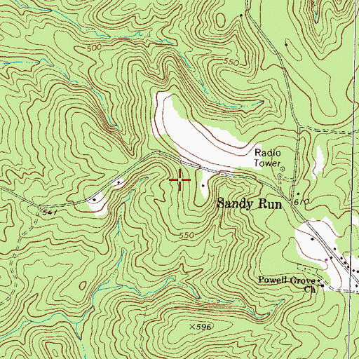 Topographic Map of Devereux Division, GA