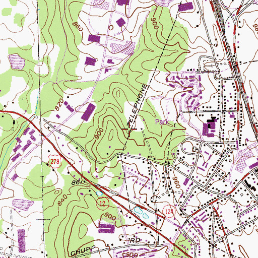 Topographic Map of Lithonia Division, GA