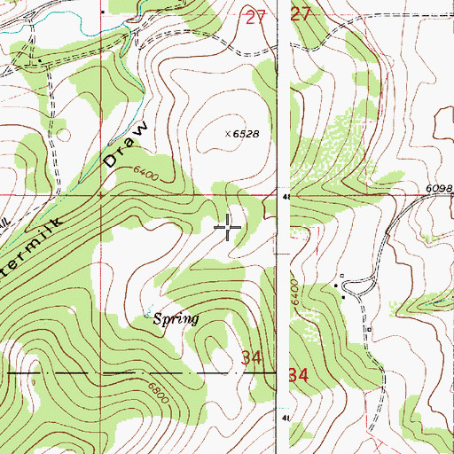 Topographic Map of Driggs Division, ID