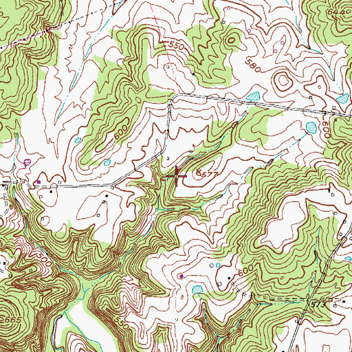 Topographic Map of Rosewood Division, KY