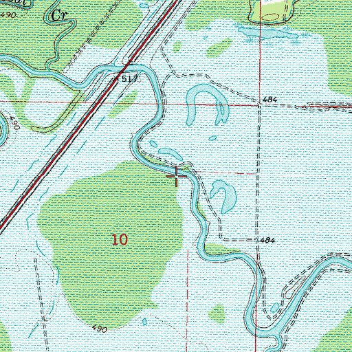 Topographic Map of Wister Division, OK