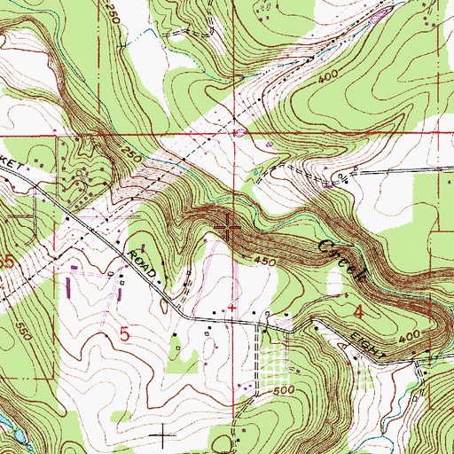 Topographic Map of Redland Division, OR