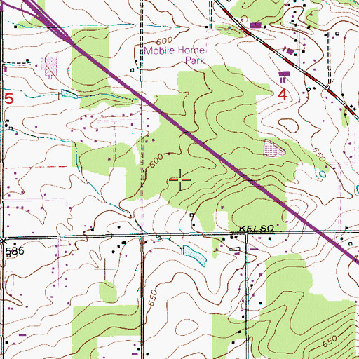 Topographic Map of Sandy Division, OR