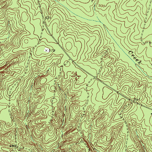 Topographic Map of Cross Keys Division, SC