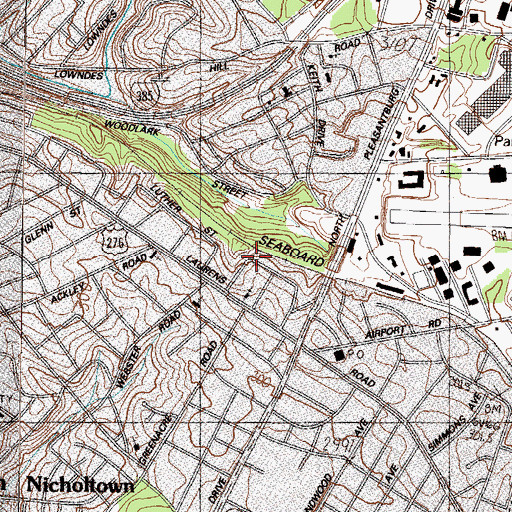 Topographic Map of Greenville Division, SC
