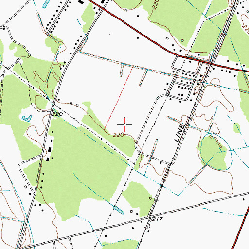 Topographic Map of Hartsville Division, SC
