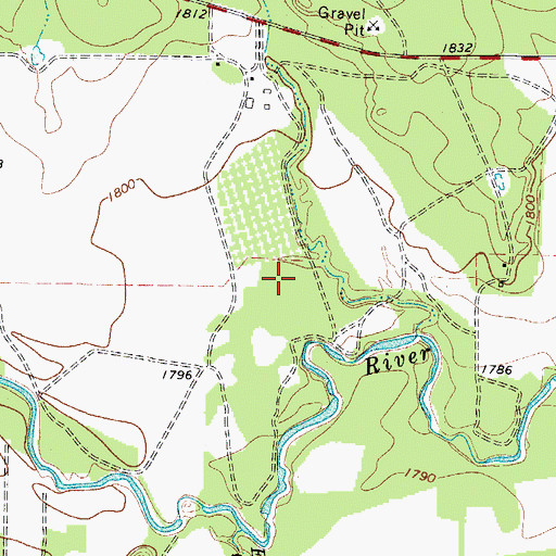 Topographic Map of Menard East Division, TX