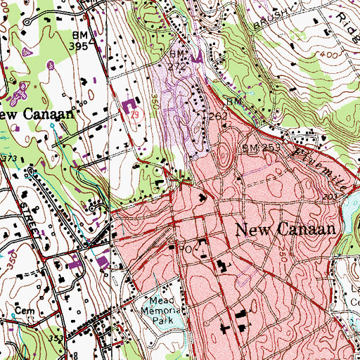 Topographic Map of Church Hill, CT