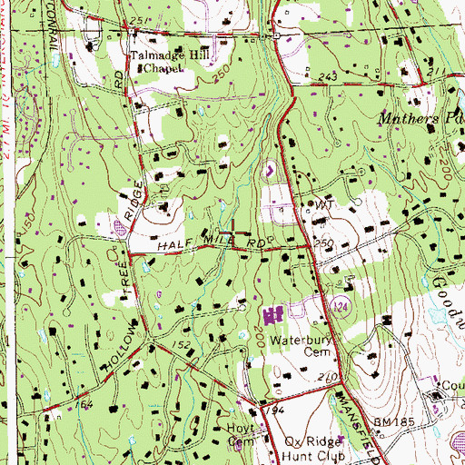 Topographic Map of Saint Jeromes Church, CT
