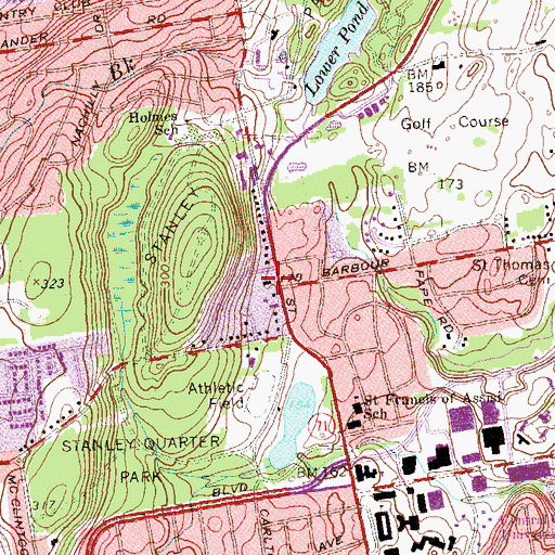 Topographic Map of Holy Resurrection Armenian Church, CT