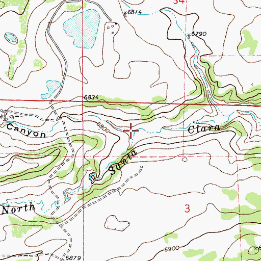Topographic Map of Schultz Canyon, CO