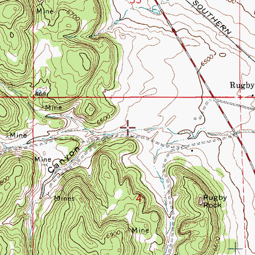 Topographic Map of Rugby Canyon, CO